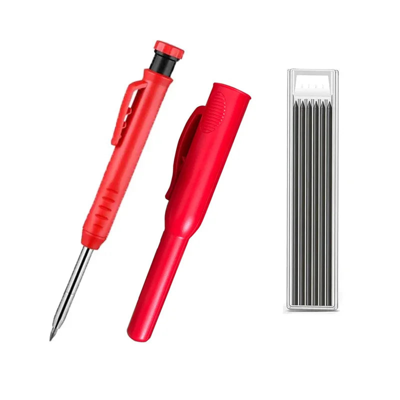 Built-In Sharpener for Deep Hole Mechanical Pencil Scribing Marking Woodworking Tool